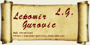 Lepomir Gurović vizit kartica